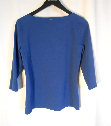 Nuova maglietta maglia bianca mercato nero blu maglia essenziale taglia M petite - Foto 3 di 6