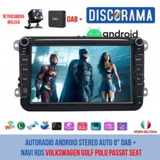 Autoradio Android Stereo Auto 8" DAB + Navi Rds Volkswagen Golf Polo Passat Seat - Miniatura 1