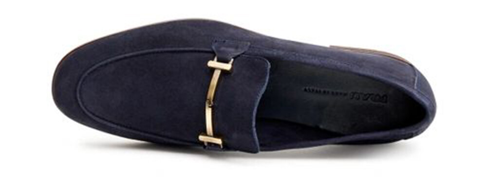 FRAU SCARPE DA UOMO MOCASSINI IN PELLE SCAMOSCIATA BLU CON