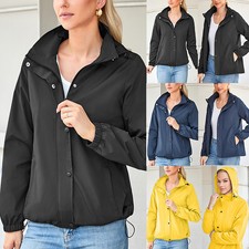 Womens Waterproof Jacket Raincoat Ladies Outdoor Wind Rain Forest Coat Rainy