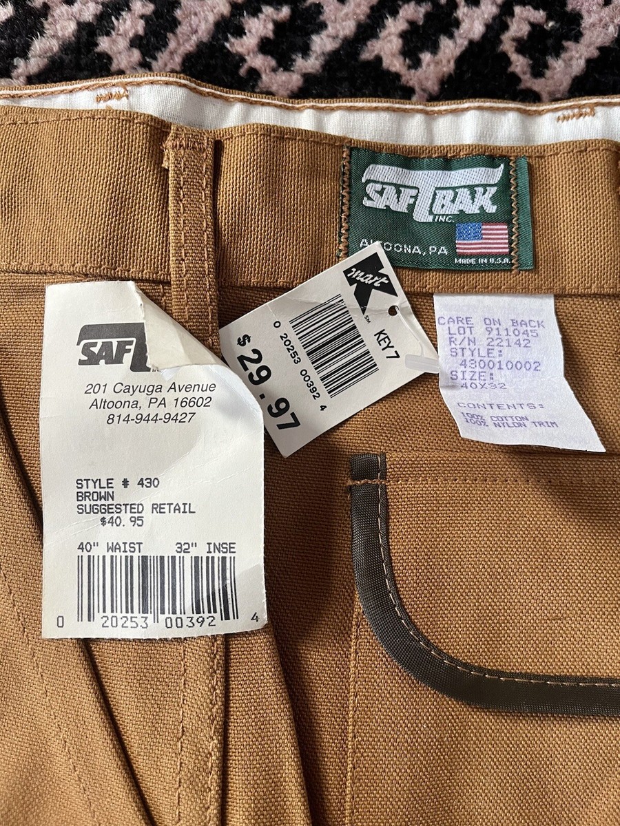 Vintage 80s 90s SafTbak Hunting Pants USA Made Workwear Double