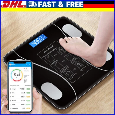MARKENLOS Personenwaage Digital Bluetooth Körperfettwaage APP Smart Waage 180 kg/400 lbs