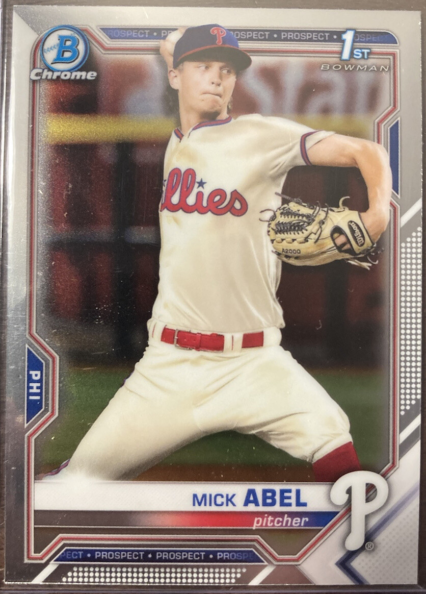2021 Bowman Chrome Mick Abel 1st Philadelphia Phillies
