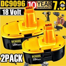 2PACK 18V For Dewalt 18 VOLT DC9096 DC9098 NiMh Battery DC9096-2 Replacement