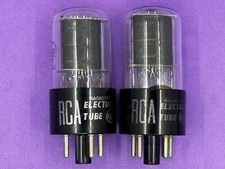 (2) RCA 6K6GT Power Vacuum Tubes Gray Plates D Getters Tested Pair 