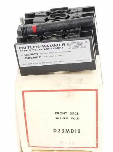 NIB EATON CUTLER-HAMMER D23MD10 FRONT DECK W/ 1-N.O. POLE