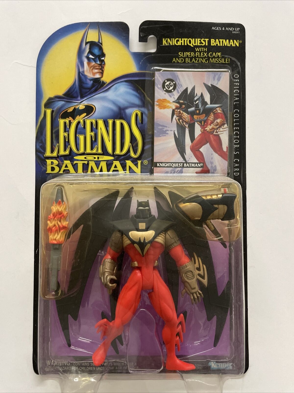 Legends of Batman KNIGHTQUEST BATMAN W/ Blazing Missile Kenner 1994 90's NEW