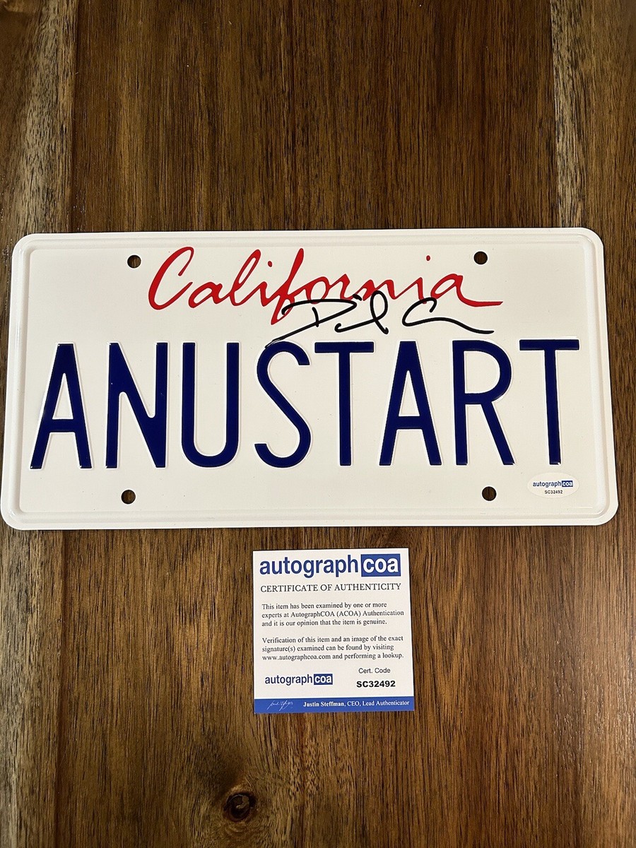 David Cross Signed Autograph License Plate 'Anustart' Arrested