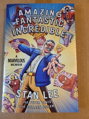 3x Signed Stan Lee Amazing Fantastic Incredible A Marvelous Memoir Book Comics