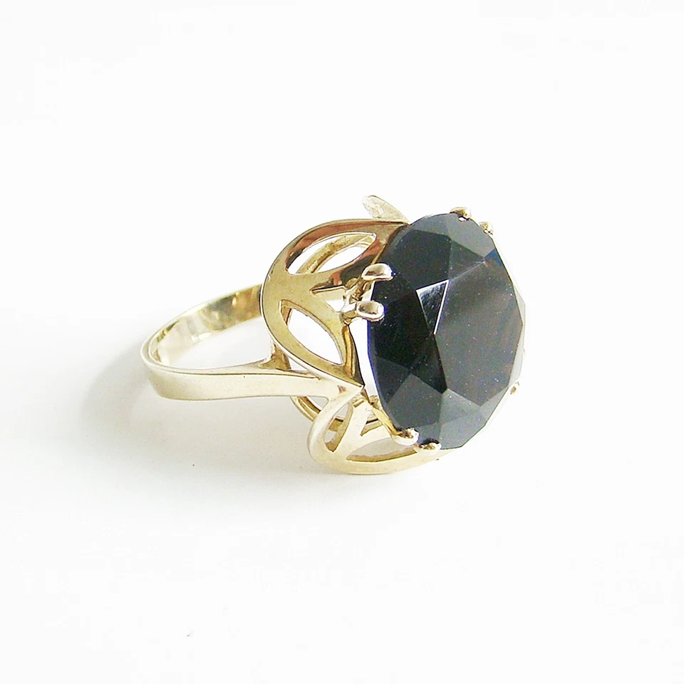 Ring Gold 333er Rauchquarz 8 kt. Goldringe Edelsteine Goldschmuck Rauchtopas - Bild 4 von 4