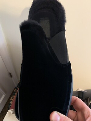 Salvatore Ferragamo Douglas Black Velvet Slipper Sneaker  display picture 2