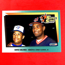 Roberto Alomar Sandy Alomar Jr 1992 Fleer Card #698 MLB Indians Blue Jays