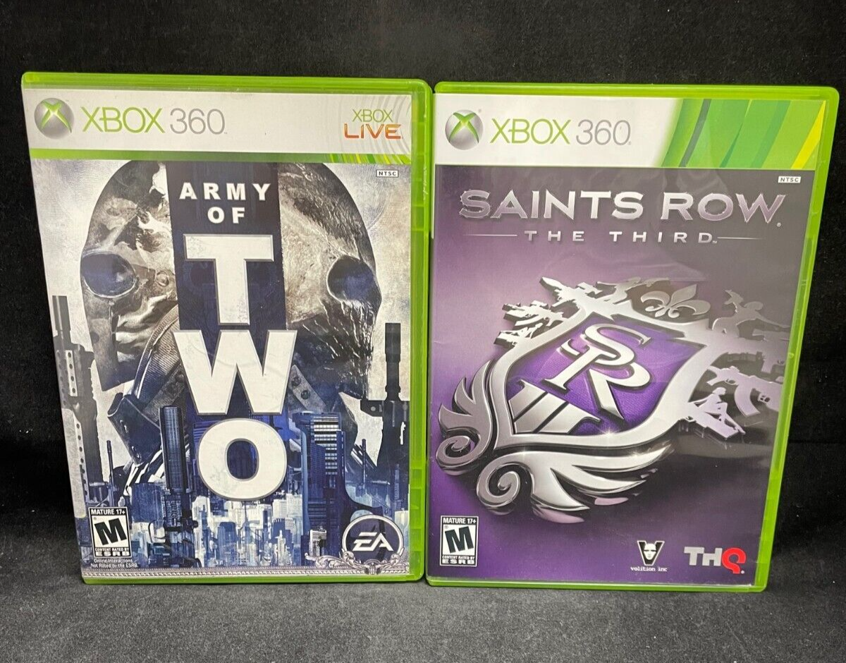 Saints Row: The Third (Microsoft Xbox 360, 2011) + Saints row 4 - Lot of 2  games 752919553176