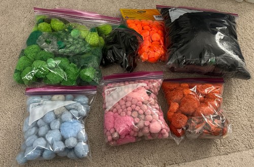 Lot of Pom Poms for Crafts
