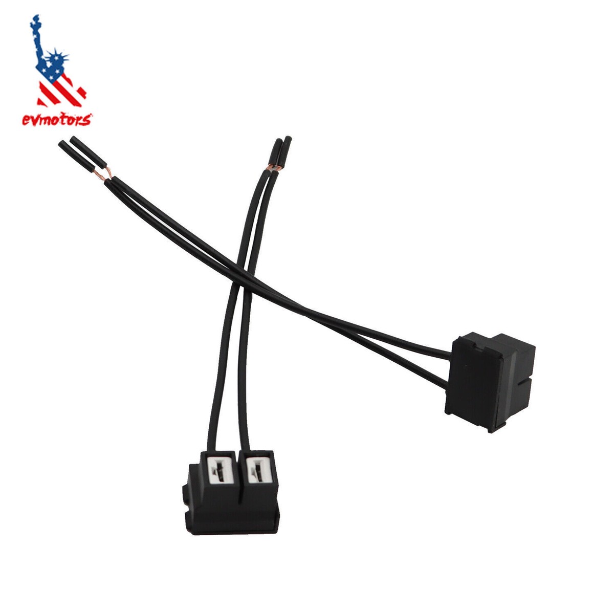 H11 Wire Pigtail Female Two Harness Head Light Low Beam Socket Connector Plug O - Foto 10