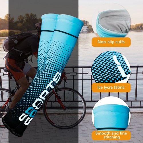 Mangas de brazo de enfriamiento 1-3 pares - Protección solar UV para hombres y mujeres, deportes al aire libre - Imagen 20 de 37