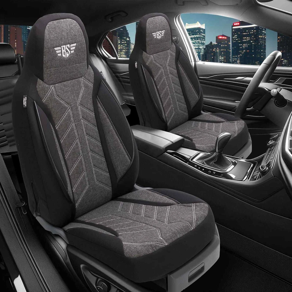 MINDERLAND OTO KILIF SANAYI VE TICARET LIMITED SIRKETI 2x Sitzbezüge passend für Honda CR-V 5 (Schwarz-Anthrazit) HERM204