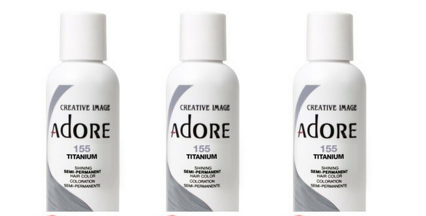 BL Adore Semi-Permanent Haircolor #155 Titanium 4 oz - THREE  PACK