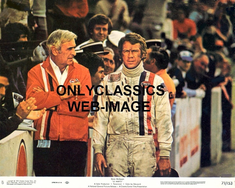 1971 Steve McQueen in the pits after 24 Hours of Le Mans race