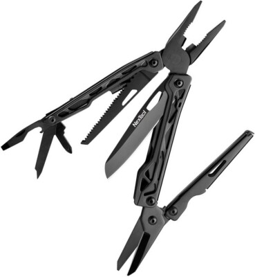 NexTool Black Knight Multi Tool ~12 Varied Tools Aluminum Handles 4.25'' Closed