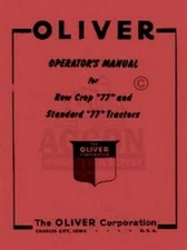 Oliver 77 Tractor Owners Operators Maintenance Manual