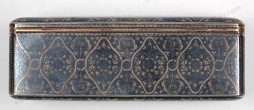 Russian silver with niello box, 1841 - Picture 4 of 9