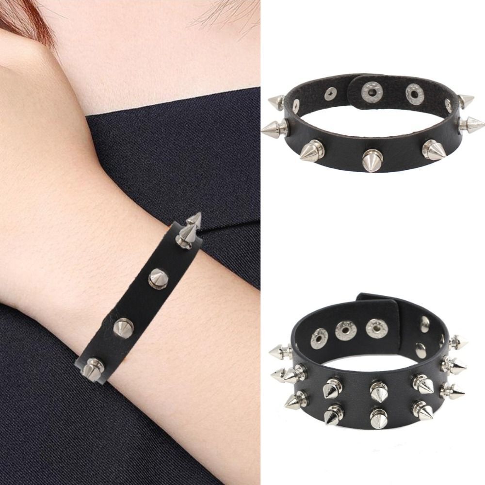 Gothic Nieten armband Punk Manschette Armreif Spike Sch…