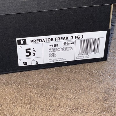 ADIDAS PREDATOR FREAK .3 FG SOCCER CLEAT Red Ankle Youth Boys 5.5 5 1/2  FY6282 | eBay