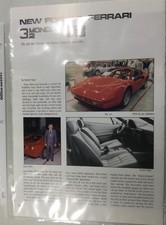 Ferrari #359 Article 1986 Ferrari Mondial 3.2 & 328 GTS June 1985 4 page