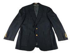 Austin Reed Mens Blue Inner Pockets Long Sleeve Collared Blazer Jacket Size L