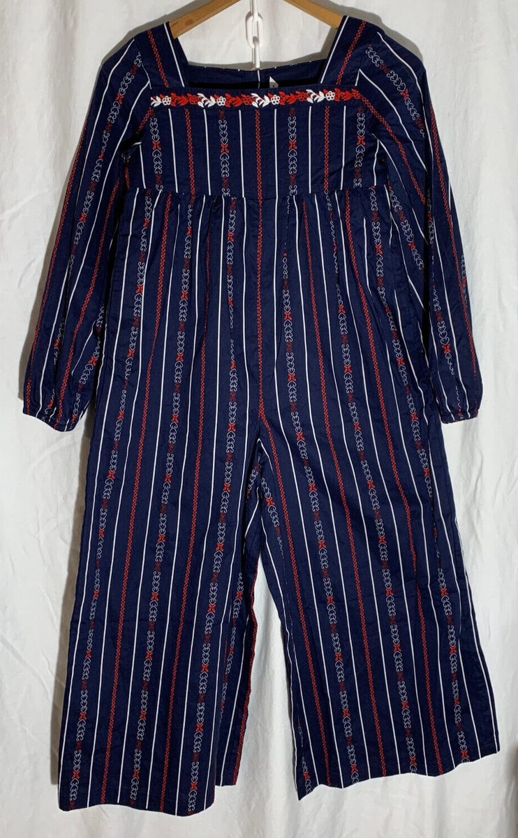 Janie and Jack Childrens Girls Embroidered Wide Leg Jumpsuit Size - Main Image