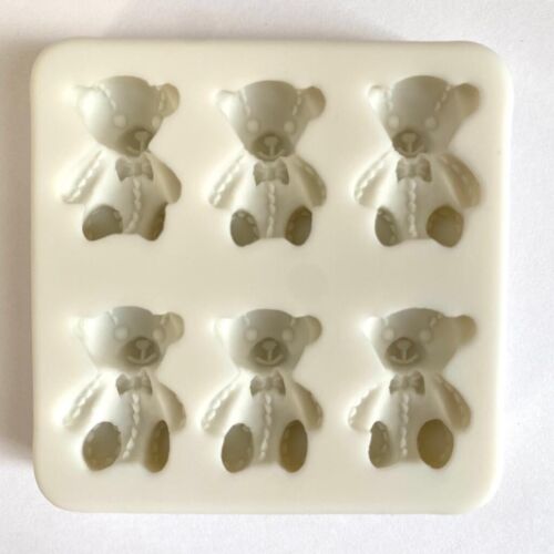 TEDDY BEARS MOLD, Birthday Cake Decor, Valentines Silicone Fondant Mold, Resin