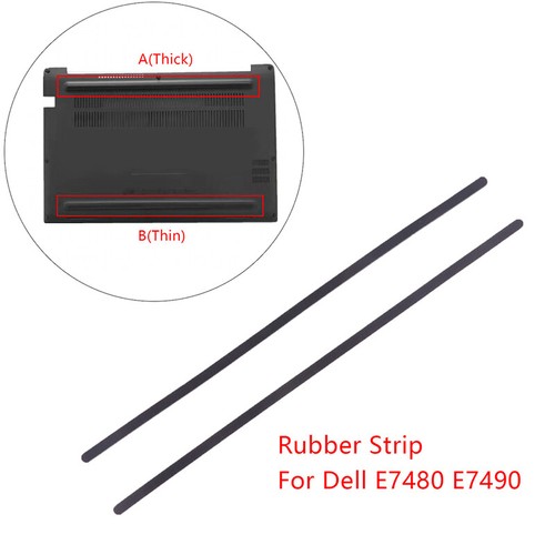 Rubber Strip Laptop Bottom Shell Cover Non-Slip Foot Pad For Dell E7480 E7490 - Photo 3/13