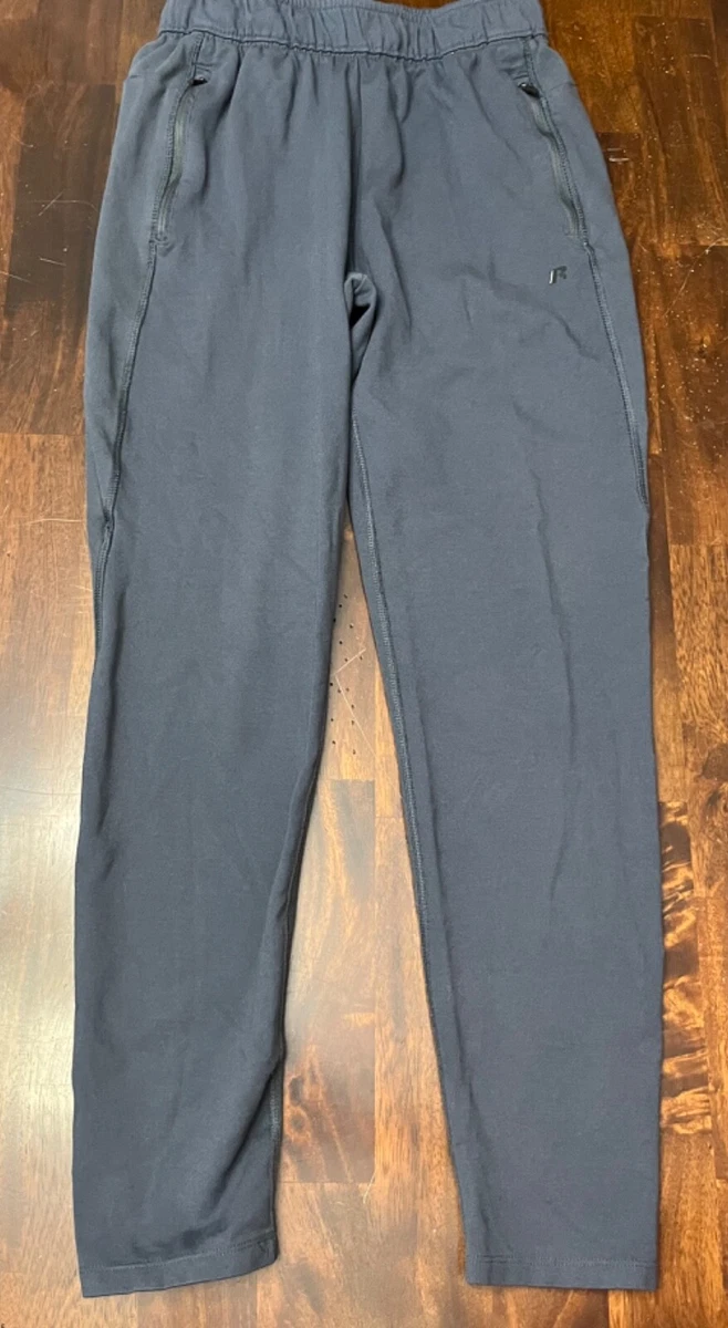 Russell Athletic Mens Dark Smoky Blue Track Pants w/ Zipper Pockets sz S  (28-30)