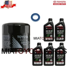 Genuine Toyota 2020 Corolla Oil Filter W/ Gasket Synthetic Engine Oil 0W-20 Kit