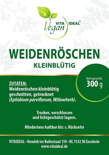 VITA IDEAL Vegan® WEIDENRÖSCHEN kleinblütig -geschnitten- Epilobium- Kräuter Tee - Bild 6 von 20