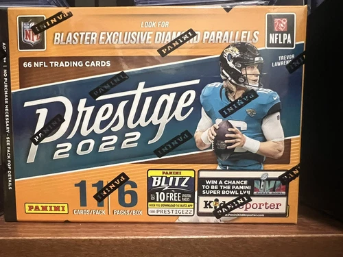 2022 Panini Prestige Football Factory Sealed Blaster Box Diamond Parallel