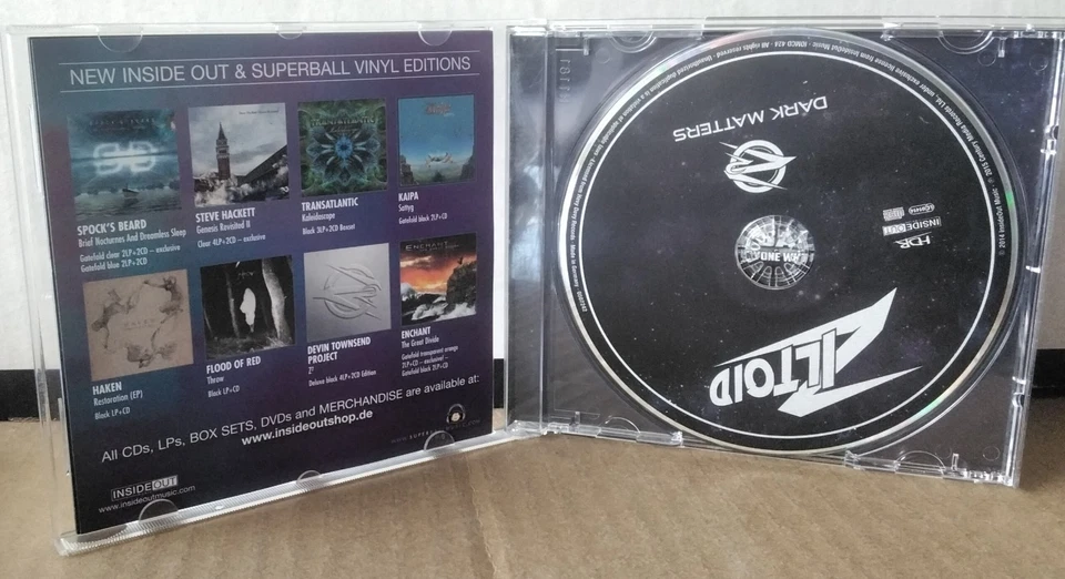 CD Alemania DEVIN TOWNSEND PROJECT ZILTOID Dark Matters Inside Out Music IOMCD424 Foto 3 de 3