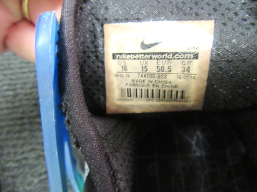 Nike Uomo Taglia 16 744700-903 12/1/14 Zoom Hyperrev!! Senza scatola vedi foto!! - Foto 10 di 11