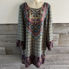 Vestido BeBop Bohemio Manga Larga Campana Talla XL (B1)