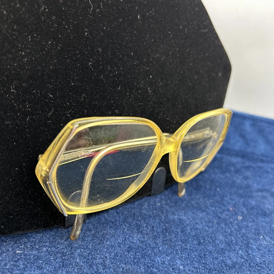 Armações de óculos vintage anos 80 Joan Collin paquerador tamanho grande hipster caramelo - Imagem 2 de 4