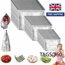 Reusable Aluminum Foil Sealable Storage Bags Freezer Safe Slider Food Containers