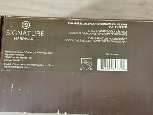 Signature Hardware Lexia SHLE8010MB Valve Trim, Matte Black, No Rough-In Valve - Picture 3 of 3