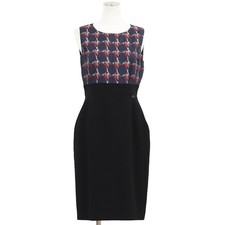 CHANEL Sleeveless Dress Size 40 Women 08A P34070 Metallic Leo Charm Multicolor