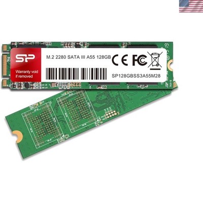 Silicon Power 128GB A55 M.2 Solid State Drive - Ideal for Gaming & Business