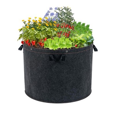 FVOTNW 50 Gallon Grow Bags, 1 Pack Thickened 29.52''D×21.65''H, Grey-1
