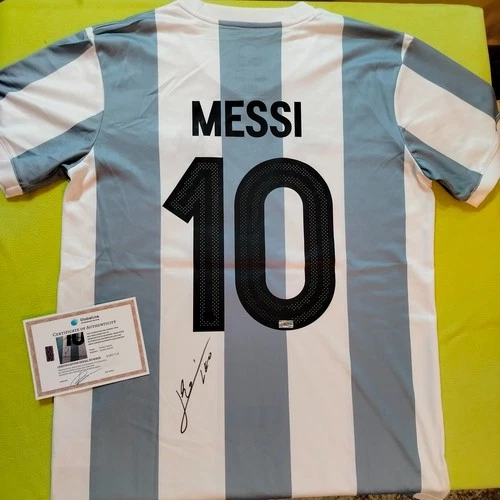 Lionel Messi Signed Autographed Argentina Soccer Jersey Shirt + COA