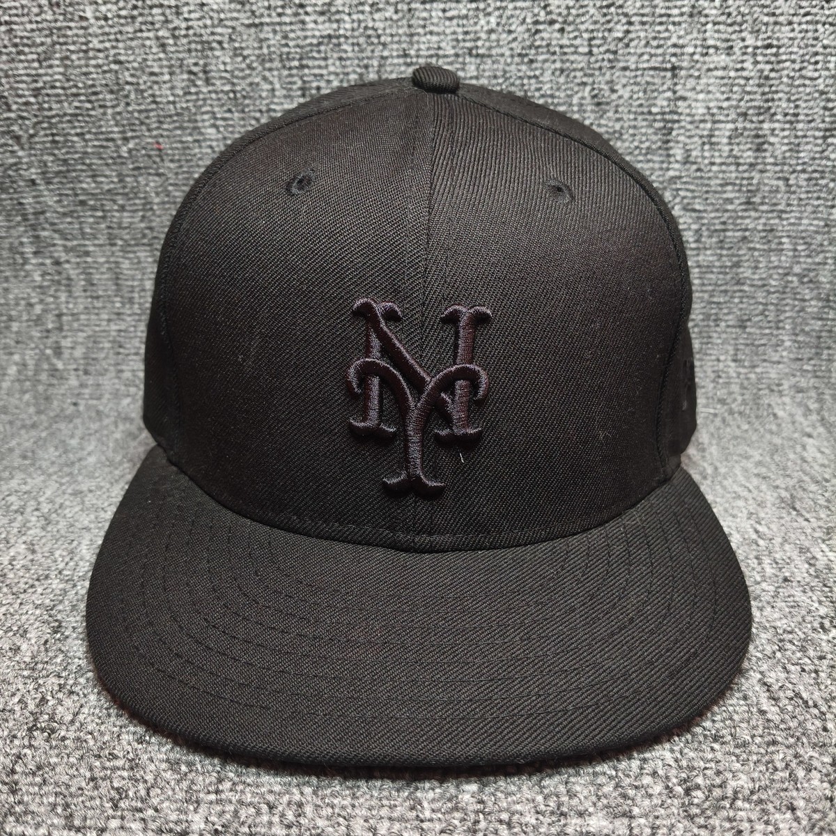 New Era New York Mets Black Fitted Cap Black Logo MLB Hat