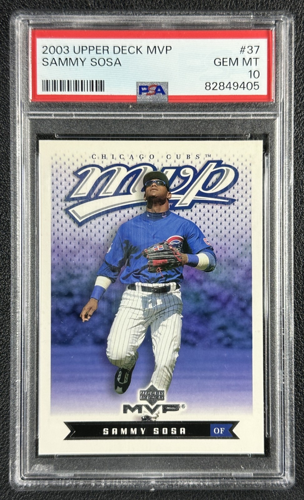 POP 4 SAMMY SOSA PSA 10 2003 UPPER DECK MVP #37 CUBS 9405