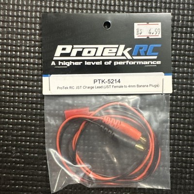Protek Rc PTK-5214 - JST Female Charge Lead to 4mm Banana Plug - New 